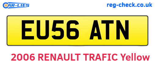 EU56ATN are the vehicle registration plates.