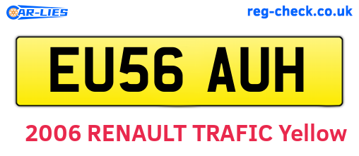 EU56AUH are the vehicle registration plates.