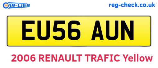 EU56AUN are the vehicle registration plates.