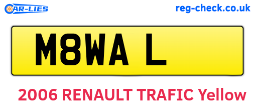 M8WAL are the vehicle registration plates.