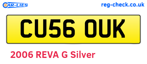 CU56OUK are the vehicle registration plates.
