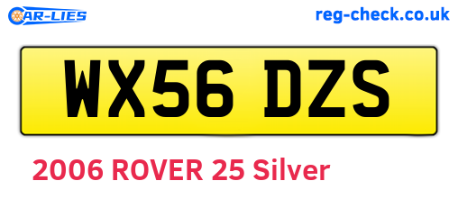 WX56DZS are the vehicle registration plates.