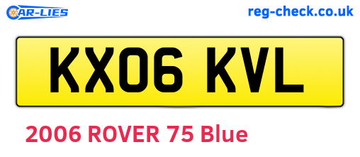 KX06KVL are the vehicle registration plates.