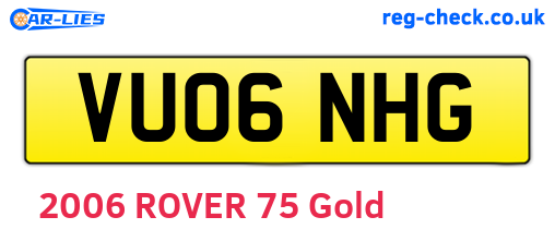 VU06NHG are the vehicle registration plates.