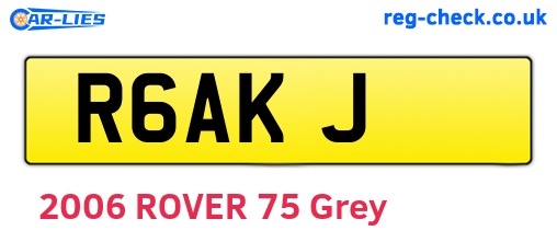 R6AKJ are the vehicle registration plates.