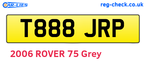 T888JRP are the vehicle registration plates.
