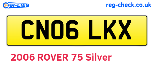 CN06LKX are the vehicle registration plates.