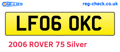 LF06OKC are the vehicle registration plates.