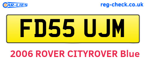 FD55UJM are the vehicle registration plates.