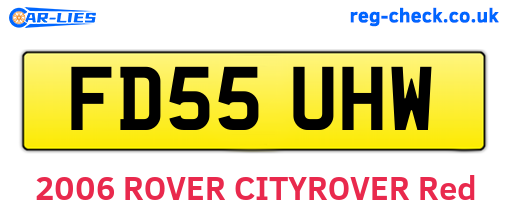 FD55UHW are the vehicle registration plates.