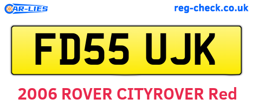 FD55UJK are the vehicle registration plates.