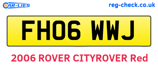 FH06WWJ are the vehicle registration plates.