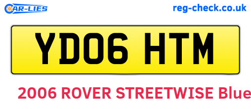 YD06HTM are the vehicle registration plates.