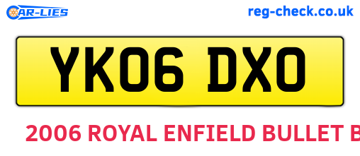 YK06DXO are the vehicle registration plates.
