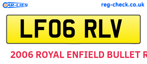 LF06RLV are the vehicle registration plates.