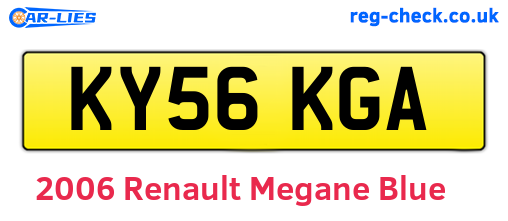 Blue 2006 Renault Megane (KY56KGA)