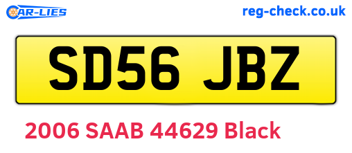 SD56JBZ are the vehicle registration plates.