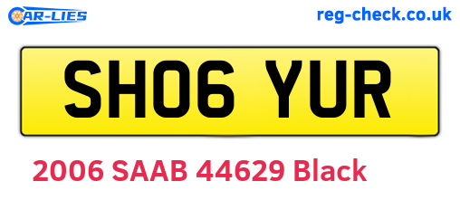 SH06YUR are the vehicle registration plates.