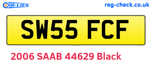 SW55FCF are the vehicle registration plates.