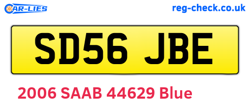 SD56JBE are the vehicle registration plates.