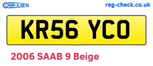 KR56YCO are the vehicle registration plates.