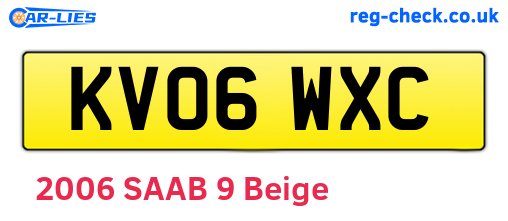 KV06WXC are the vehicle registration plates.