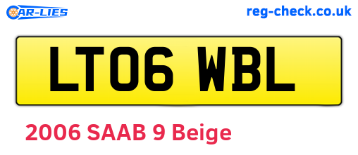 LT06WBL are the vehicle registration plates.