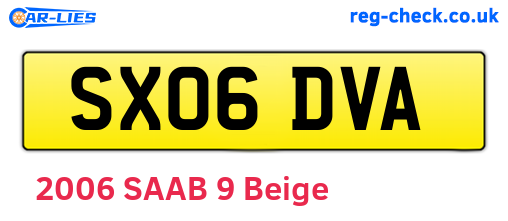 SX06DVA are the vehicle registration plates.