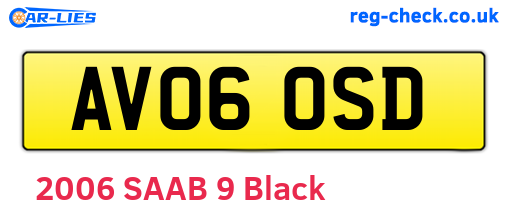 AV06OSD are the vehicle registration plates.