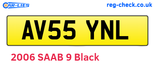 AV55YNL are the vehicle registration plates.