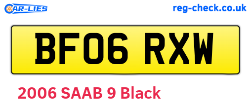 BF06RXW are the vehicle registration plates.