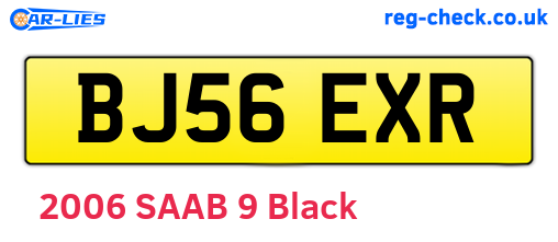 BJ56EXR are the vehicle registration plates.