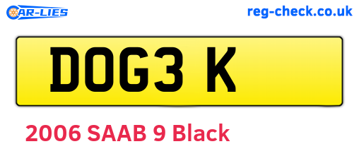 DOG3K are the vehicle registration plates.
