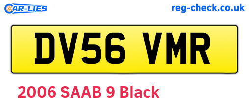 DV56VMR are the vehicle registration plates.