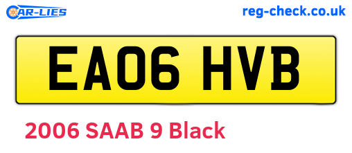 EA06HVB are the vehicle registration plates.