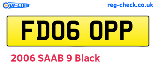 FD06OPP are the vehicle registration plates.