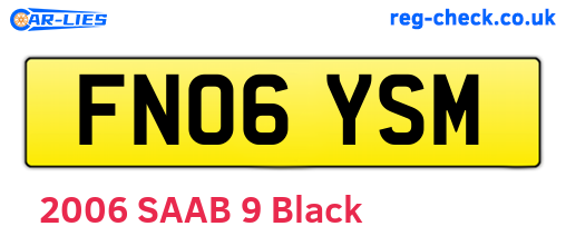 FN06YSM are the vehicle registration plates.
