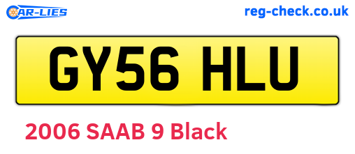 GY56HLU are the vehicle registration plates.
