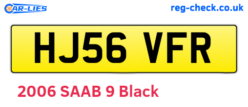 HJ56VFR are the vehicle registration plates.