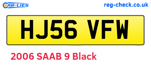HJ56VFW are the vehicle registration plates.