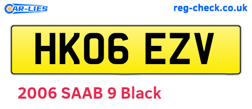 HK06EZV are the vehicle registration plates.