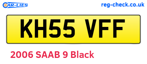 KH55VFF are the vehicle registration plates.