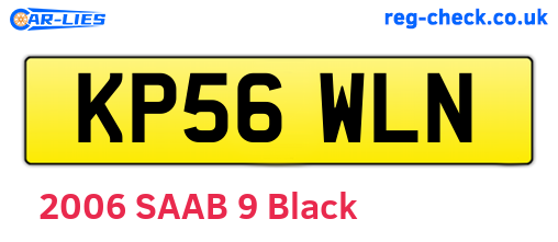 KP56WLN are the vehicle registration plates.