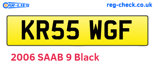 KR55WGF are the vehicle registration plates.