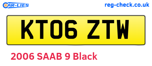 KT06ZTW are the vehicle registration plates.