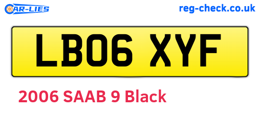 LB06XYF are the vehicle registration plates.
