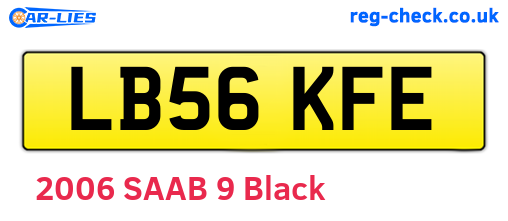 LB56KFE are the vehicle registration plates.