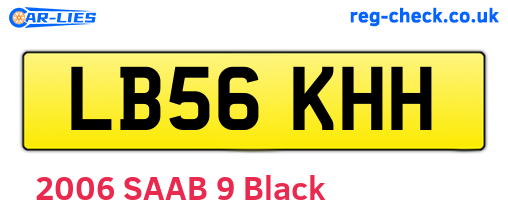 LB56KHH are the vehicle registration plates.
