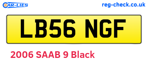 LB56NGF are the vehicle registration plates.