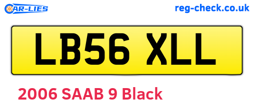 LB56XLL are the vehicle registration plates.